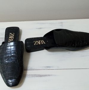 Zara Black Slides